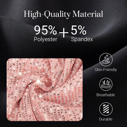 Glam One-Shoulder Sequin Party Dress