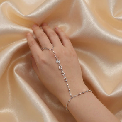 Custom Name Hand Chain –  Personalized Bracelet
