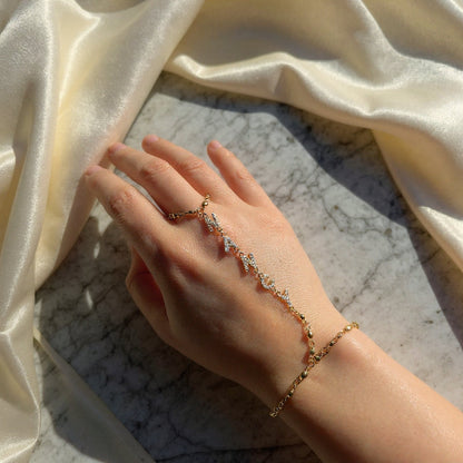 Custom Name Hand Chain –  Personalized Bracelet