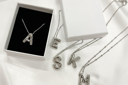 Bubble Alphabet Pendant '18k Gold Plated'