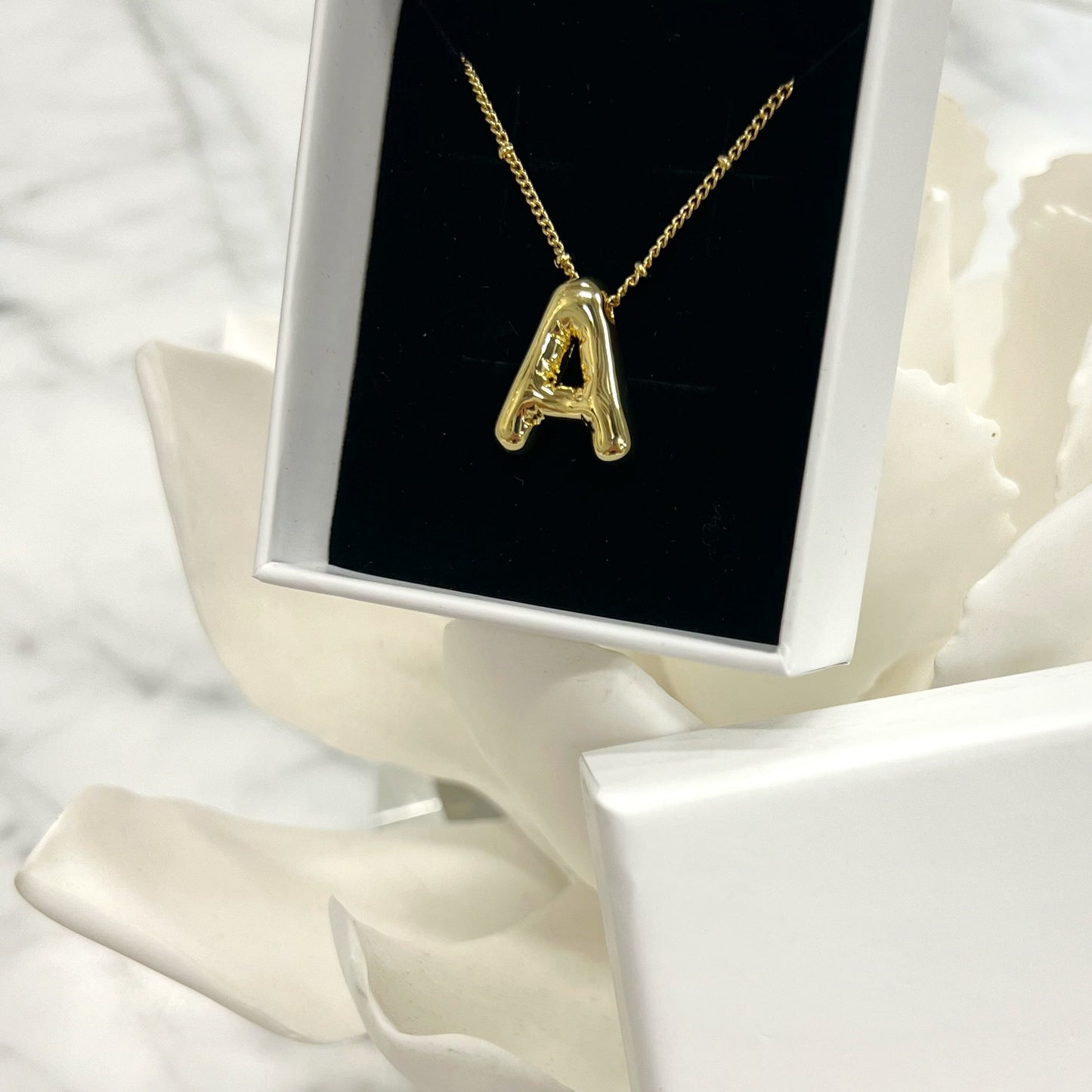 Bubble Alphabet Pendant '18k Gold Plated'
