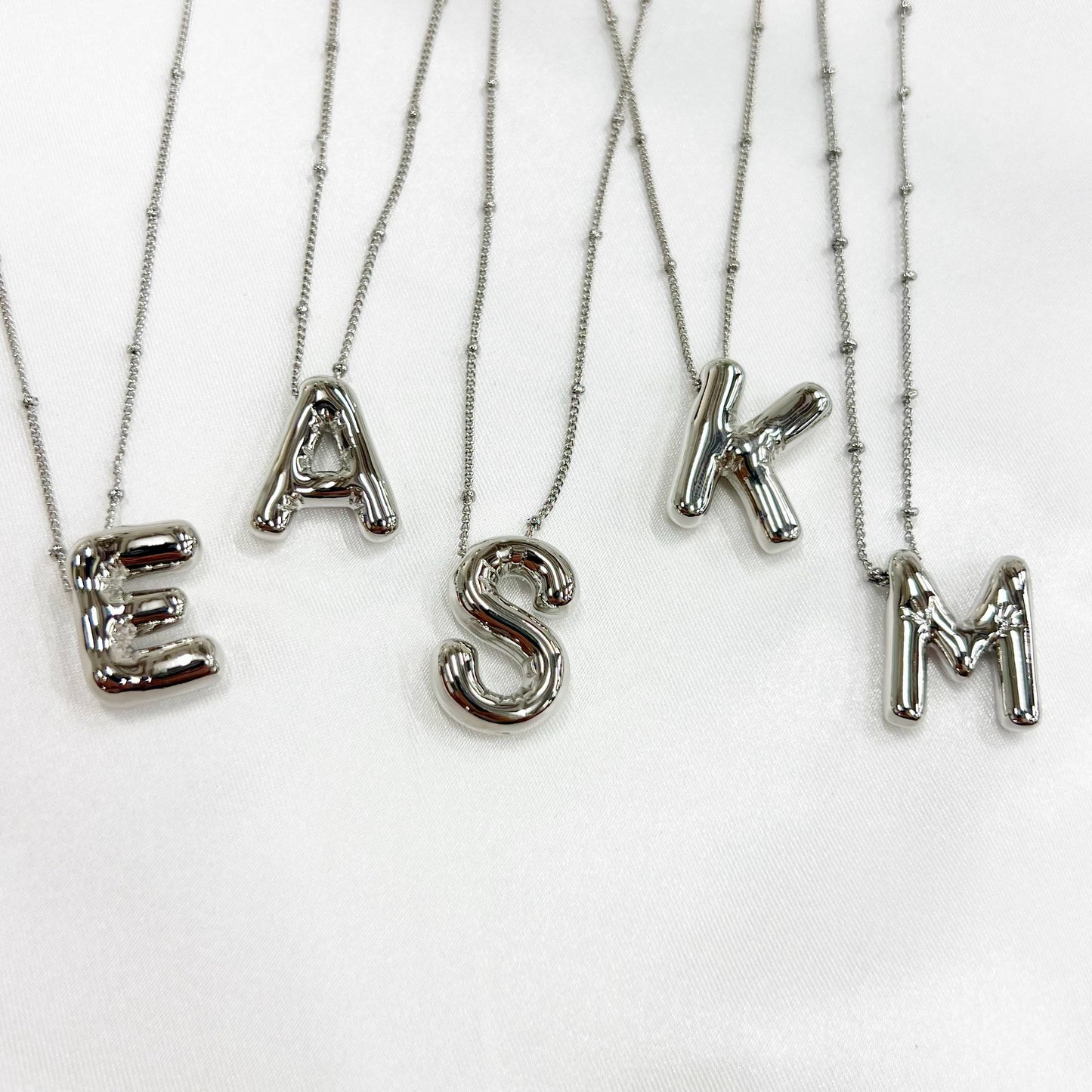 Bubble Alphabet Pendant '18k Gold Plated'
