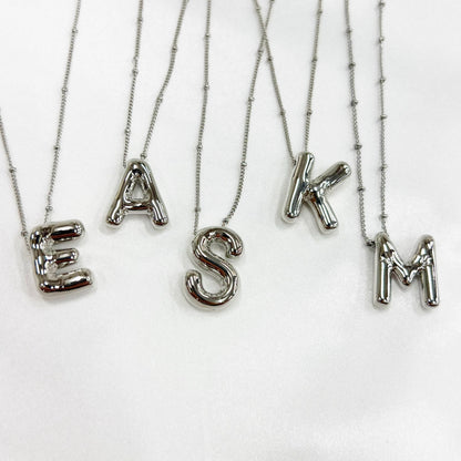 Bubble Alphabet Pendant '18k Gold Plated'