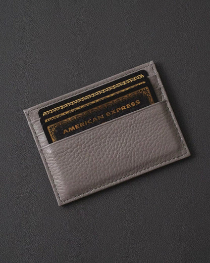 Slim Leather Card Holder with ID Window