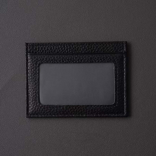 Slim Leather Card Holder with ID Window