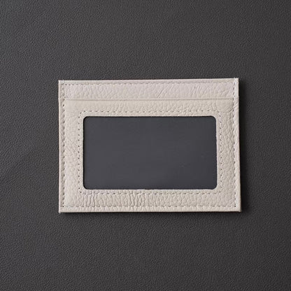 Slim Leather Card Holder with ID Window
