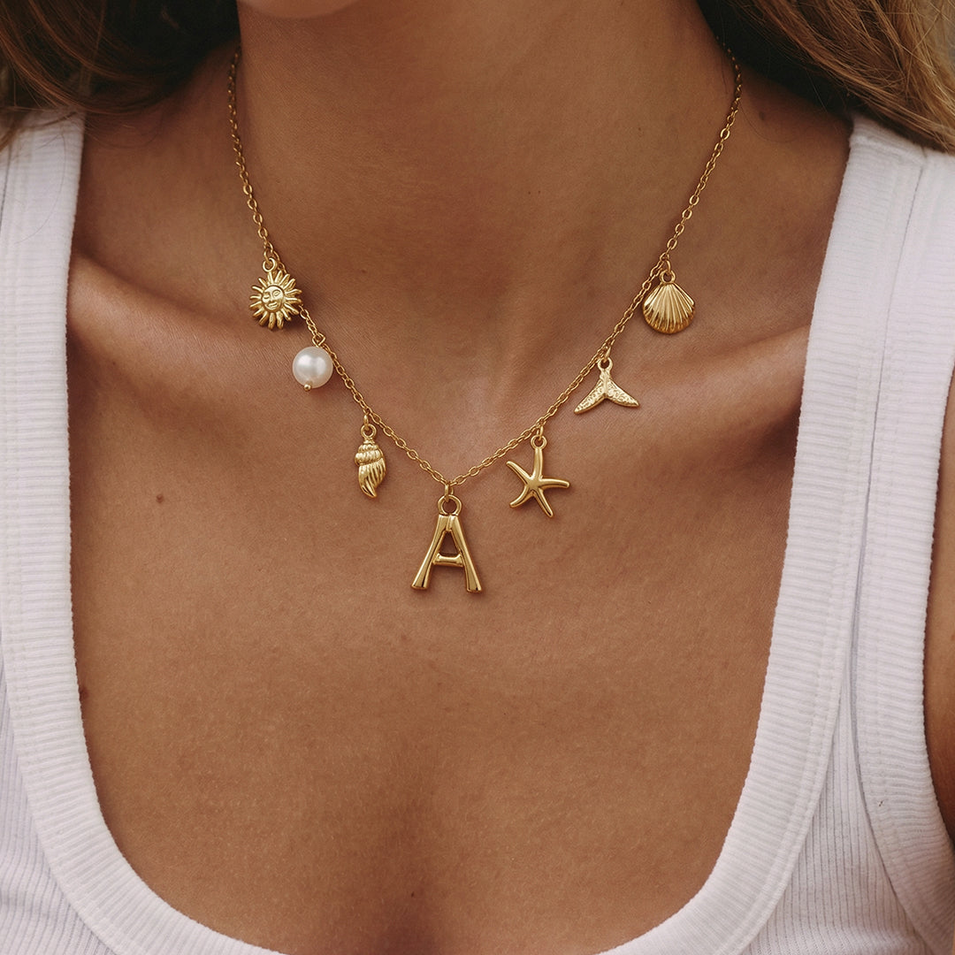 Ocean Letter Necklace