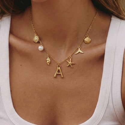 Ocean Letter Necklace
