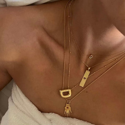 Bubble Alphabet Pendant '18k Gold Plated'