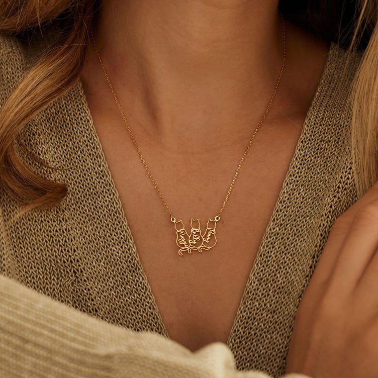 Personalized Cat Necklace
