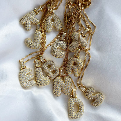 ICY Alphabet Crystal Pendant '18k Gold & Silver Plated'